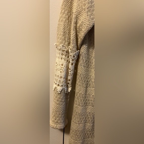 🆕 CAL STYLE BOHO CROCHET SWEATER NWT (2XL) BEIGE - Picture 3 of 6